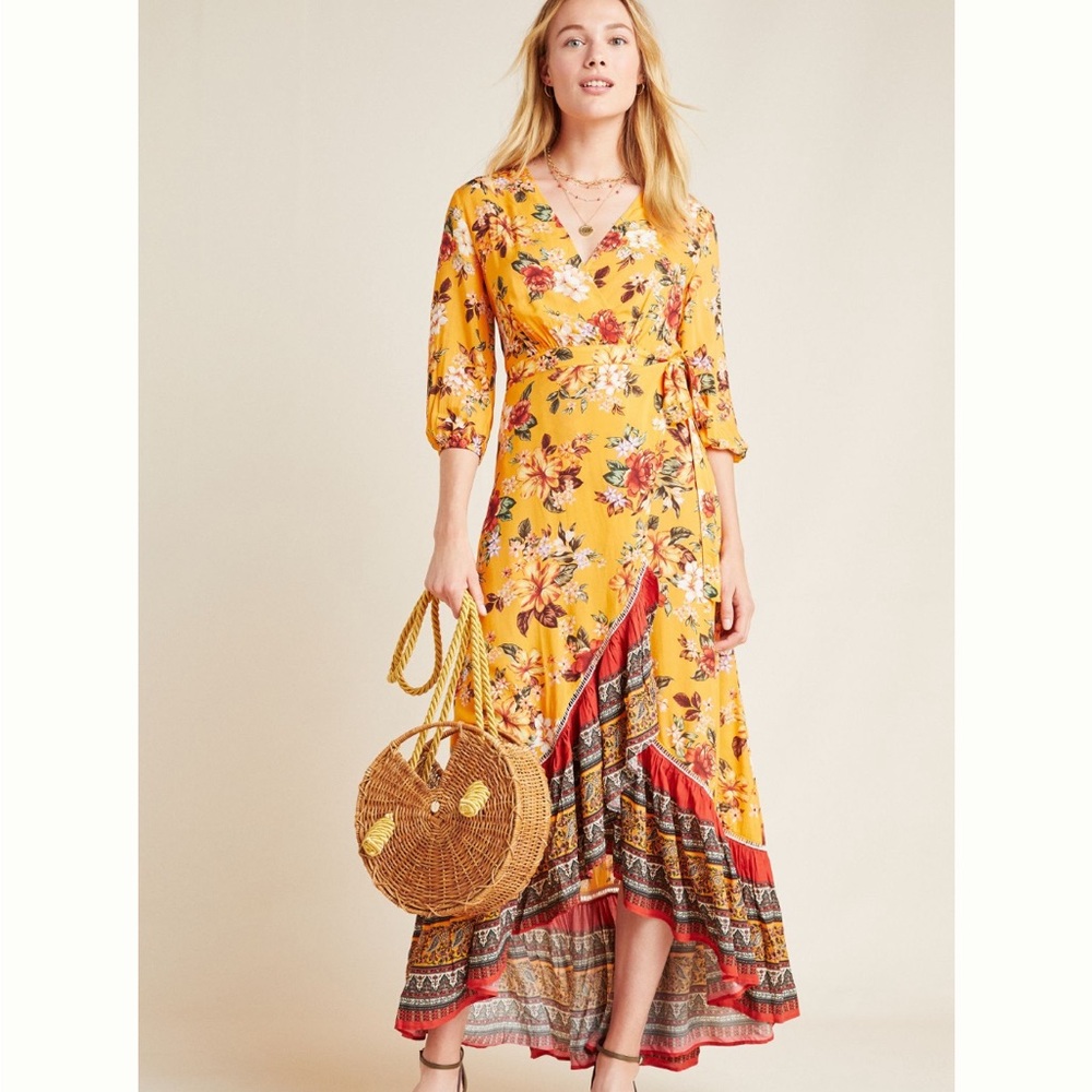Farm Rio for Anthropologie Soigne Maxi Dress XXSP NWT